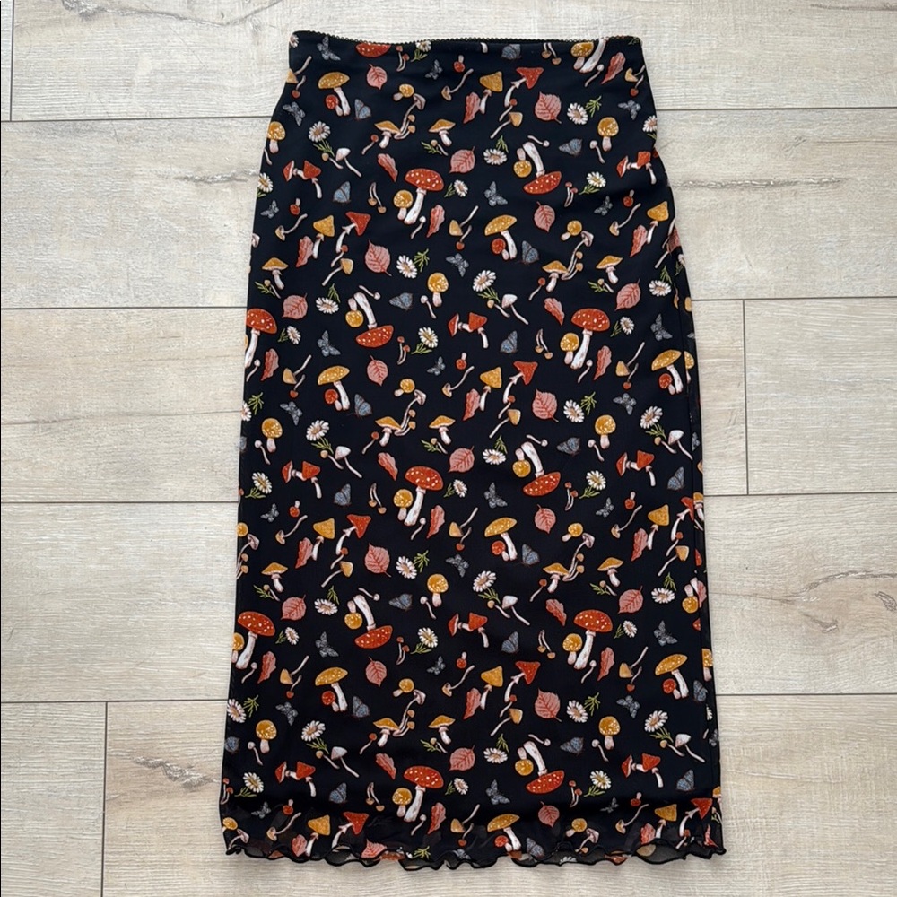 Fall vibe Black Midi Skirt